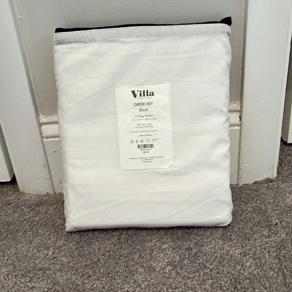 Villa by Noble Excellence Greek Key Full/Queen Duvet Cover With 2 King Shams